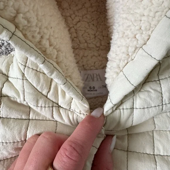 Ivory Quilted Spring Jacket - Picture 4 of 4
